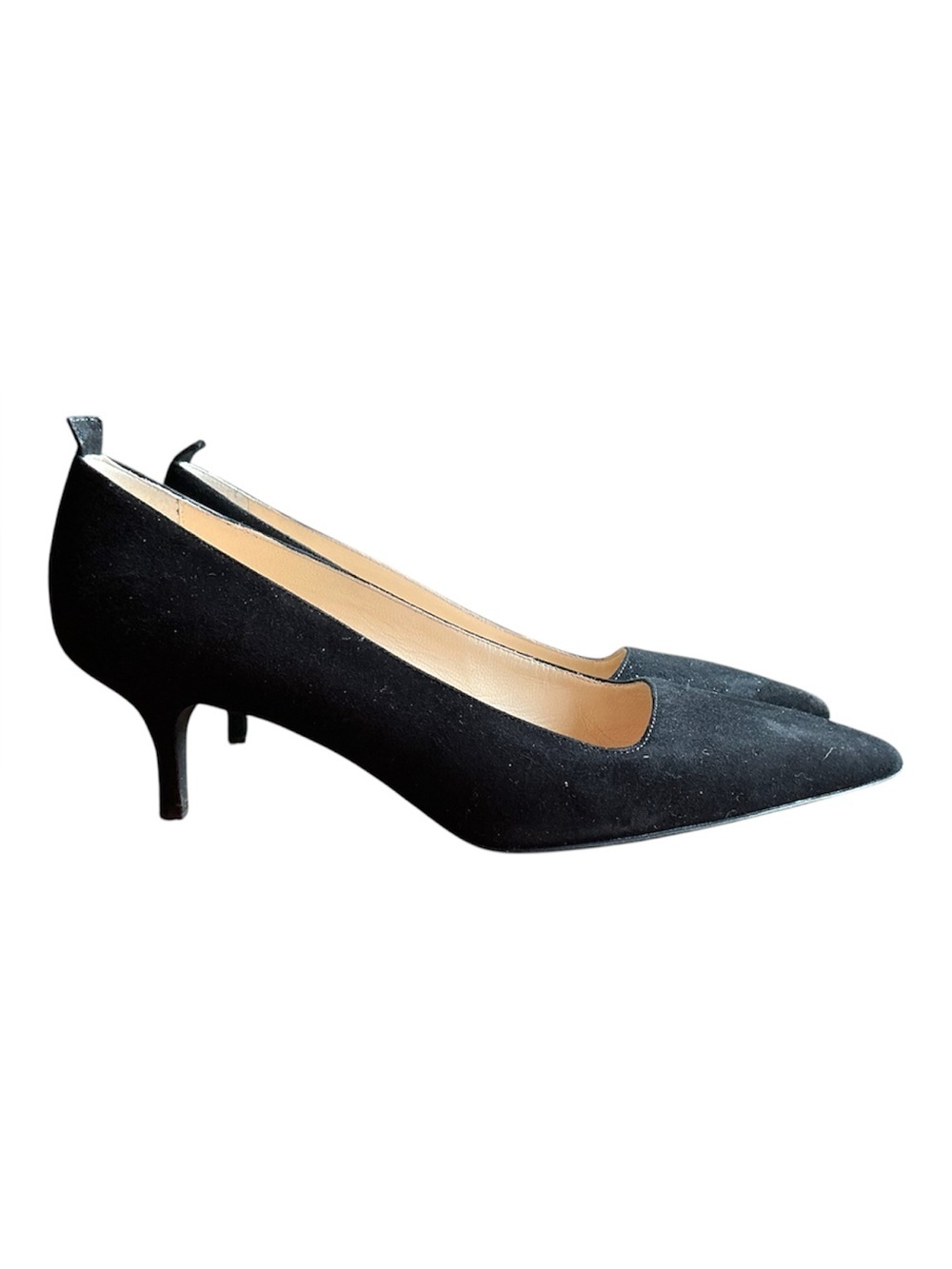 Everlane Black Suede Kitten Heels Size 9 Made in Italy Pointed Toe Pumps - Picture 13 of 15